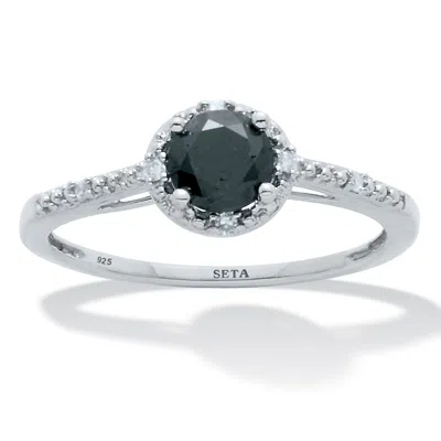 Palm Beach Jewelry .53 Tcw Black Diamond Sterling Silver Promise Ring
