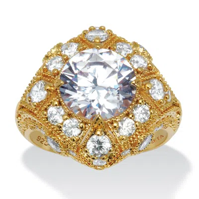 Palm Beach Jewelry 5.50 Tcw Cubic Zirconia Yellow Gold-plated Ring
