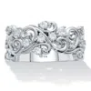 Palm Beach Jewelry .58 Tcw Platinum-plated Cubic Zirconia Vintage Ring