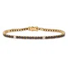 Palm Beach Jewelry 5.9 Tcw Round Black And White Cz Sterling Silver Tennis Bracelet 8-inch