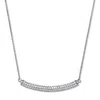 Palm Beach Jewelry .62 Tcw Round Cubic Zirconia Platinum-plated Bar Necklace 18 To 20-inch