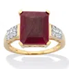 Palm Beach Jewelry 6.65 Tcw Genuine Ruby Topaz 14k Gold/silver Ring In Yellow