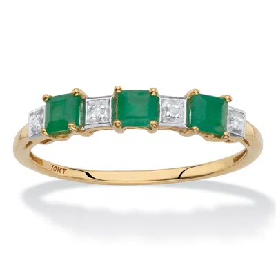Palm Beach Jewelry .67 Tcw Emerald 10k Yellow Gold Ring