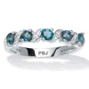 Palm Beach Jewelry .71 Tcw London Blue Topaz Sterling Silver Ring In White