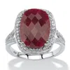 Palm Beach Jewelry 7.25 Tcw Genuine Ruby Ring In .925 Sterling Silver In Red