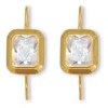 Palm Beach Jewelry 7.6 Tcw 14k Yellow Gold-plated Emerald Cut Cubic Zirconia Drop Earrings