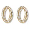 Palm Beach Jewelry .80 Tcw Round Cz 14k Yellow Gold-plated Concentric Circle Drop Earrings