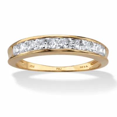 Palm Beach Jewelry .81 Tcw Cz Solid 10k Yellow Gold Anniversary Ring