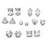 Palm Beach Jewelry 8.16 Tcw Cz Platinum-plated Sterling Silver 7-pair Set Of Stud Earrings Set