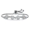 Palm Beach Jewelry .92 Cttw. Platinum-plated Birthstone And Cz Adjustable Bolo Bracelet 9"