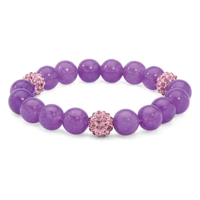 Palm Beach Jewelry Agate & Simulated Birthstone Stretch Bracelet