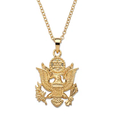 Palm Beach Jewelry Army Pendant Necklace Gold-plated 20"