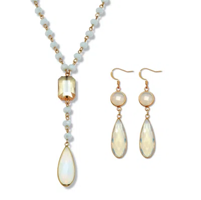 Palm Beach Jewelry Aurora Borealis Crystal Goldtone Vintage-inspired Jewelry Set In Multi