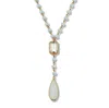 Palm Beach Jewelry Aurora Borealis Crystal Goldtone Y Necklace 24 To 26-inch Length