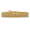 Palm Beach Jewelry Ball Bead Goldtone Bracelets 7-inch Length Plus 2-inch Extension, 3-piece Set
