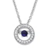Palm Beach Jewelry Birthstone .925 Silver Cz In Motion Necklace