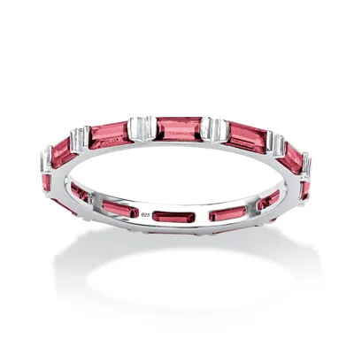 Palm Beach Jewelry Birthstone .925 Sterling Silver Eternity Band