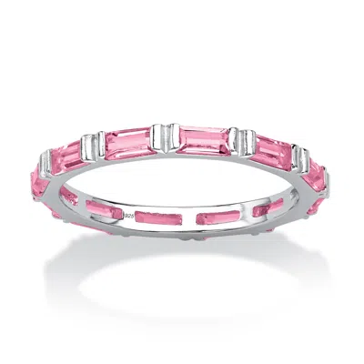 Palm Beach Jewelry Birthstone .925 Sterling Silver Eternity Band