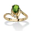 Palm Beach Jewelry Birthstone And Crystal 18k Gold-plated Ring In Green