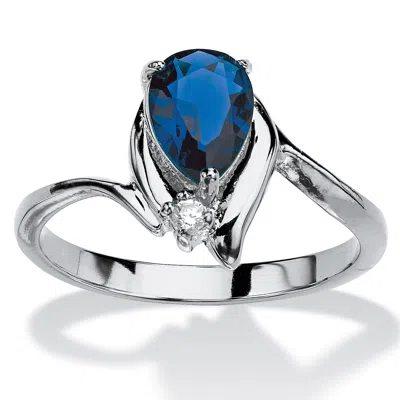 Palm Beach Jewelry Birthstone And Crystal Silvertone Ring