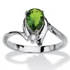 Palm Beach Jewelry Birthstone And Crystal Silvertone Ring