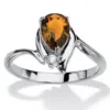 Palm Beach Jewelry Birthstone And Crystal Silvertone Ring