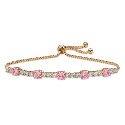 Palm Beach Jewelry Birthstone And Cz Gold-plated Bolo Bracelet 10"
