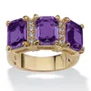 Palm Beach Jewelry Birthstone And Cz Gold-plated Ring