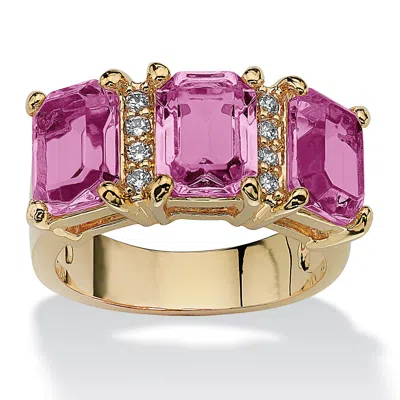 Palm Beach Jewelry Birthstone And Cz Gold-plated Ring In Purple