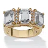 Palm Beach Jewelry Birthstone And Cz Gold-plated Ring