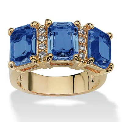 Palm Beach Jewelry Birthstone And Cz Gold-plated Ring