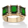 Palm Beach Jewelry Birthstone And Cz Gold-plated Ring
