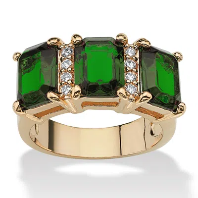 Palm Beach Jewelry Birthstone And Cz Gold-plated Ring