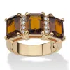 Palm Beach Jewelry Birthstone And Cz Gold-plated Ring