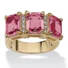 Palm Beach Jewelry Birthstone And Cz Gold-plated Ring