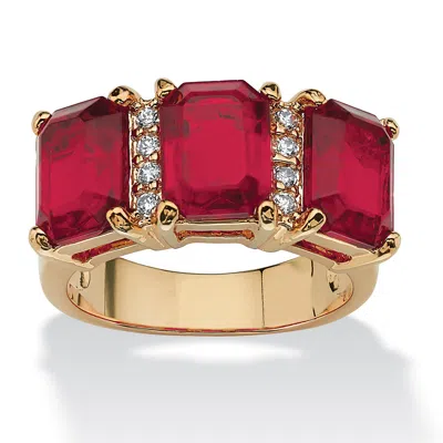 Palm Beach Jewelry Birthstone And Cz Gold-plated Ring