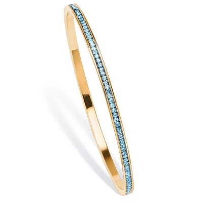 Palm Beach Jewelry Birthstone Bangle Bracelet In Goldtone In Blue