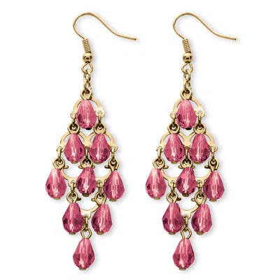 Palm Beach Jewelry Birthstone Chandelier Earrings In Goldtone In Multi