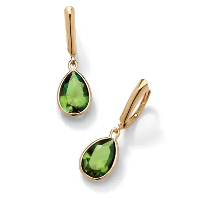 Palm Beach Jewelry Birthstone Earrings 14k Gold-plated Sterling Silver In Multi