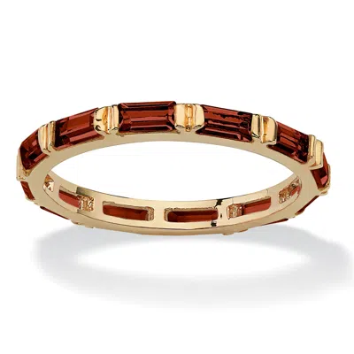 Palm Beach Jewelry Birthstone Eternity Band Gold-plated In Red