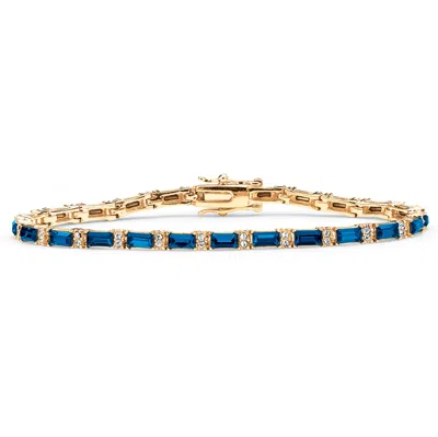Palm Beach Jewelry Birthstone Gold-plated Tennis Bracelet