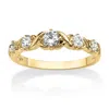 Palm Beach Jewelry Birthstone Gold-plated "x & O" Ring In Silver