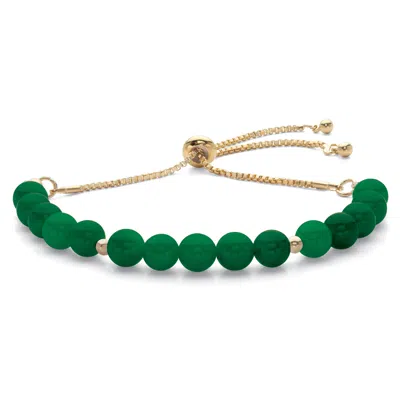 Palm Beach Jewelry Birthstone Goldtone Beaded Bolo Bracelet 8" In Multi