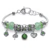 Palm Beach Jewelry Birthstone Silvertone Bali-style Beaded Charm Bracelet 8" In Multi