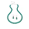 Palm Beach Jewelry Birthstone Silvertone Necklace & Earrings Set