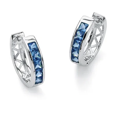 Palm Beach Jewelry Birthstone Sterling Silver Huggie Earrings In Multi
