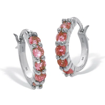 Palm Beach Jewelry Birthstone Sterling Silver Huggie Hoop Earrings In Multi