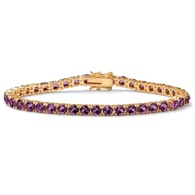 Palm Beach Jewelry Birthstone Tennis Bracelet In Gold-plated