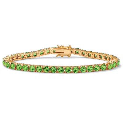 Palm Beach Jewelry Birthstone Tennis Bracelet In Gold-plated