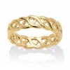 Palm Beach Jewelry Braided Link Ring In Gold-plated In Yellow